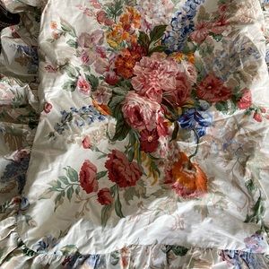 Ralph Lauren twin comforter and matching standard size ruffled sham